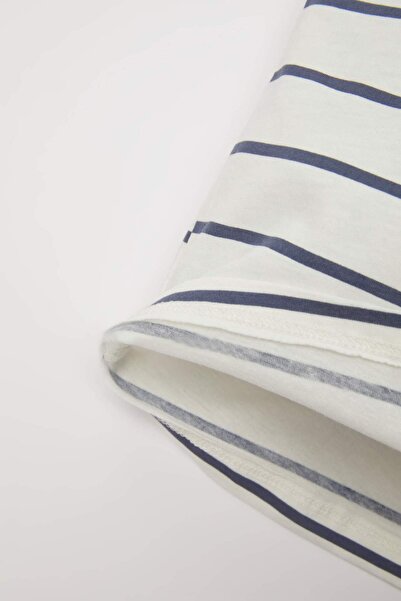 DeFacto Baby Boy 2 Piece Set Crew Neck Striped Short Sleeve T-Shirt Shorts B6986A524Sm