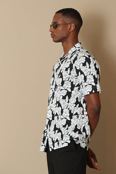 Lufian Nice Men's Smart Shirt Resort Fit Black