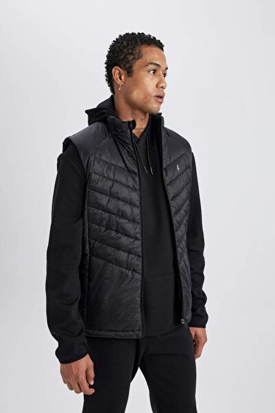 DeFacto Defactofit Slim Fit Puffer Vest Slim Fit Water Repellent Windproof with Zipper Pocket B2124Ax24Sp