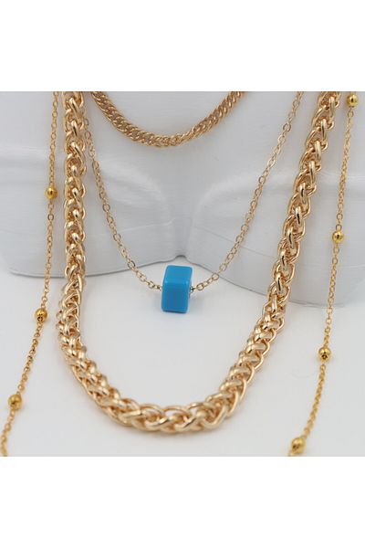 Vintage accessory Quad Basement Necklace