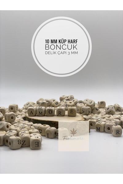 Fiolimore 10 mm drvene kockice sa engleskim slovima, 26 slova, po 4 komada sv...