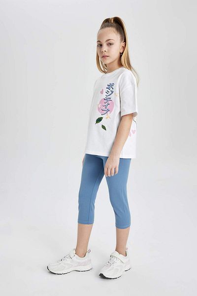 DeFacto Girl's Midi Basic Plain Leggings B5656A824Sm
