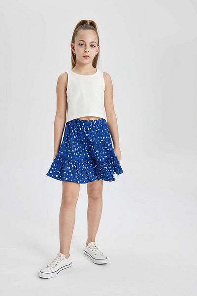 DeFacto Girl's Patterned Wrap Skirt B4460A824SM