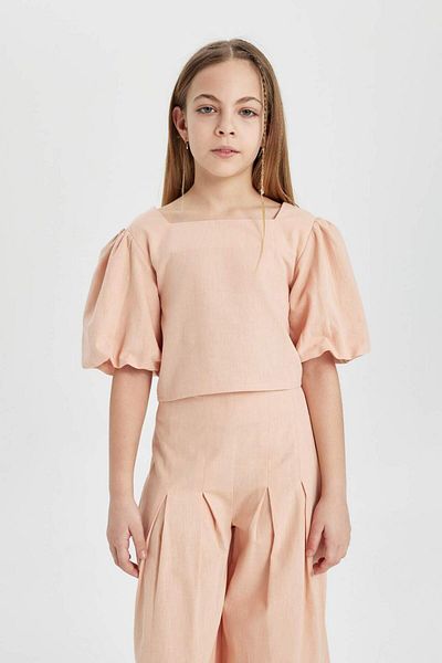 DeFacto Girl's Short Sleeve Blouse C0462A824SM