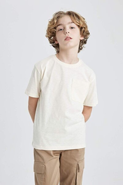 DeFacto Μπλουζάκι με κοντό μανίκι Boy's Crew Neck B6158A824SM