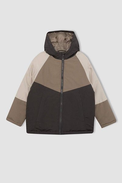 DeFacto Boy's Water Repellent Hooded Coat B1825A824SP