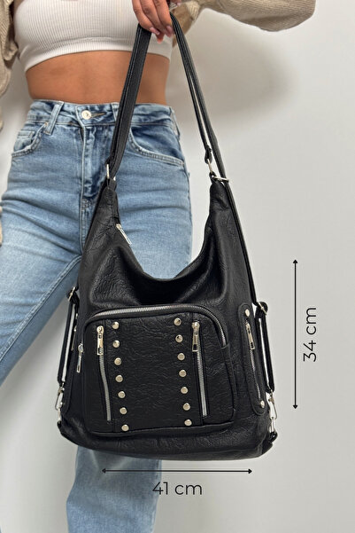 KIRASE YENİ SALAŞ MODEL KALİTELİ YUMUŞAK DERİ TAŞLI YAN CEPLİ ÇOK BÖLMELİ BÜY...