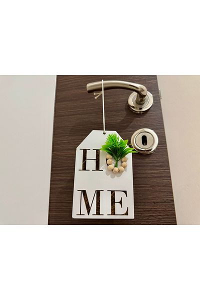 MACROMEKİDS Handmade Home Written Decorative Door Ornament – Stylish and Modern Home Entrance Accessory with Natural Detail