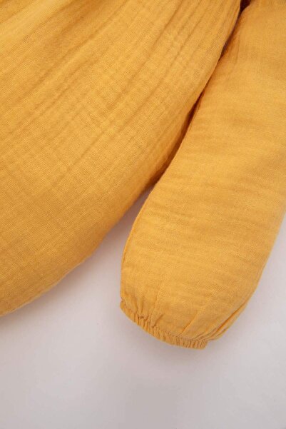 DeFacto Holčička mušelínové šaty s dlouhým rukávem B9628A524SP