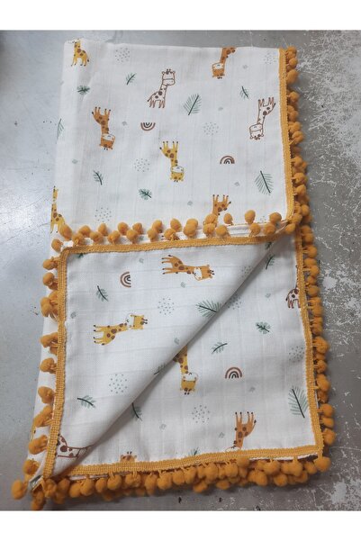 Sedef tuhafiye Ponponlu Müslin Bez 90.100 Cm