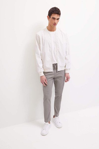 DeFacto Narrow Leg Gabardine Chino Canvas Trousers B2089ax24sp