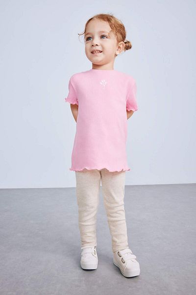 DeFacto Leggings de bază pentru fetiță, cu picioare drepte, cu șnur Z4676A224SP