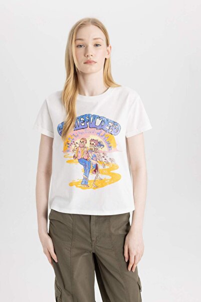 DeFacto Tricou cu mânecă scurtă Coool Rolling Stones Regular Fit Crew C3806AX24SM