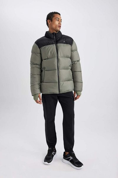 DeFacto Defactofit Water Repellent Inflatable Coat Windproof Oversize Wide Fit with Zipper Pocket Y7376Az24Sp
