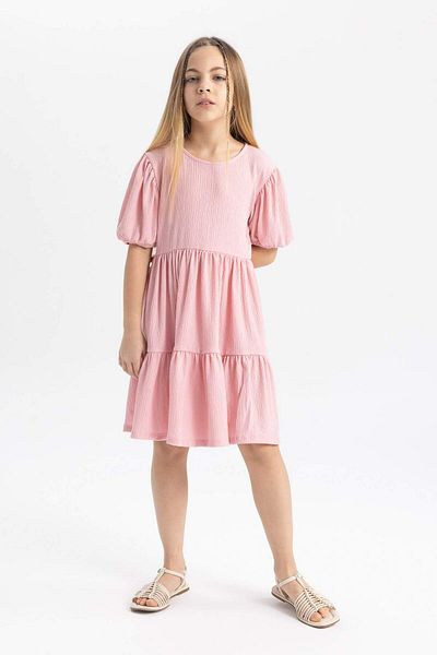 DeFacto Girl's Bürümcük Short Sleeve Dress B4335A824Sm