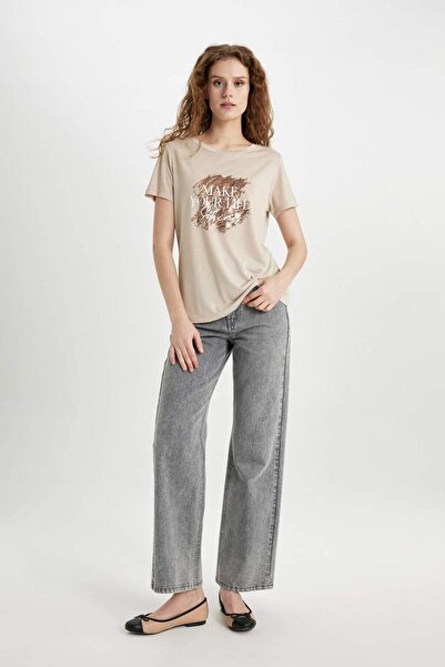 DeFacto Μπλουζάκι με κοντό μανίκι με κανονική εφαρμογή C3680AX24SP