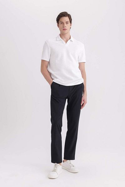 DeFacto Pantaloni de bază cu picioare drepte, croite, cu buzunare, A7273ax24sp