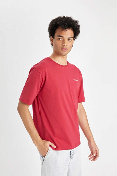 DeFacto Μπλουζάκι με κοντό μανίκι με κανονική εφαρμογή Crew λαιμόκοψη B5077AX24SP