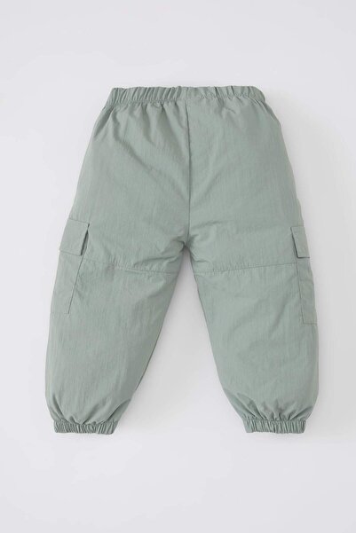DeFacto Baby Girl Cargo Fit Jogger Parachute Pants with Elastic Waist and Legs B9703A524Sp
