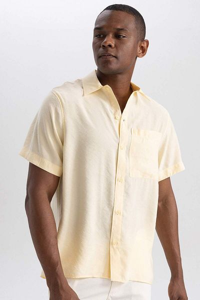 DeFacto Relax Fit Poplin Short Sleeve Shirt B3002Ax23Hs