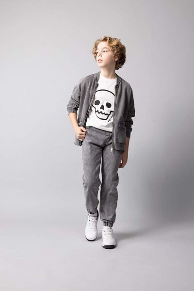 DeFacto Pantaloni de jogger pentru băieți, cu bandă elastică, pantaloni de blugi B5448A824SP
