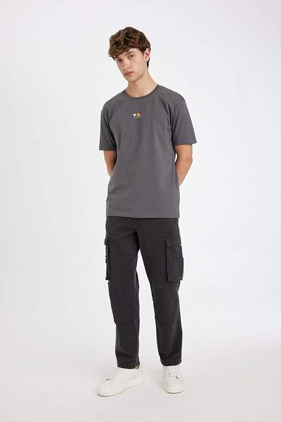 DeFacto Regular Fit Crew Neck Printed Short Sleeve T-Shirt B5076AX24SP