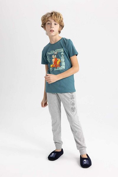 DeFacto Boys' Pajamas Set Avatar the Last Airbender Short Sleeve Top Long Bottom B6215A824Sp