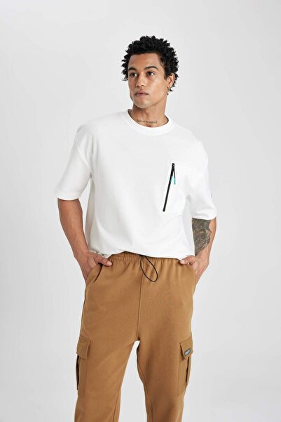 DeFacto Defactofit Oversize Fit Crew Neck Printed Short Sleeve T-Shirt B4512Ax24Sp