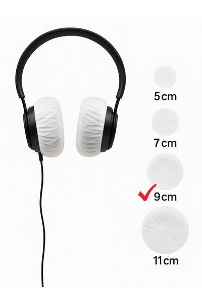 white guard Ltd Edt.Tek Kullanımlık Kulaklık Bonesi,Kulaklık Kılıfı ,Galoş (250 Li Paket) 9 cm (L) Beyaz ,50 gsm