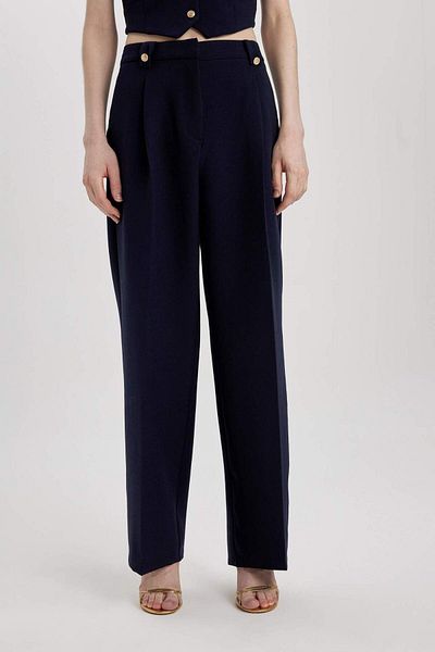 DeFacto Wide Leg Wide Long Leg Trousers High Waist Pocket B9807Ax24Sp