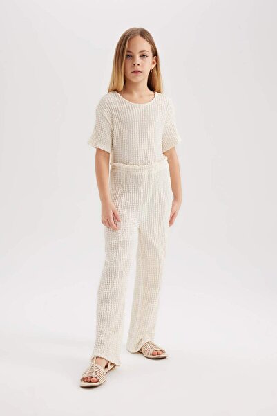 DeFacto Girls' Short Sleeve Long Jumpsuit B4637A824Sm