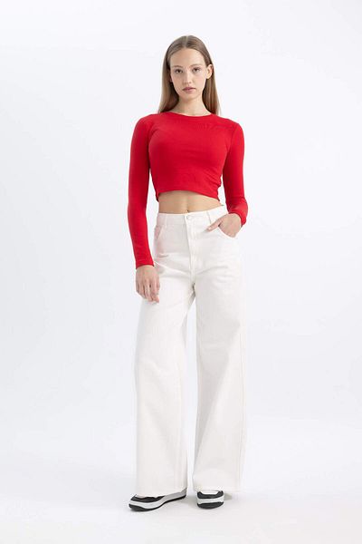 DeFacto Coool Fitted Ribana Basic Long Sleeve T-Shirt A8311Ax24Sp