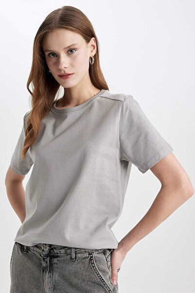 DeFacto Regular Fit Crew Neck Premium Short Sleeve T-Shirt A9428Ax24Sm