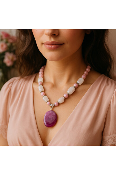 Asteria Elite Dumanlı Kuvars Jasper Denge, Koruma Ve Pozitif Enerji Kolyesi