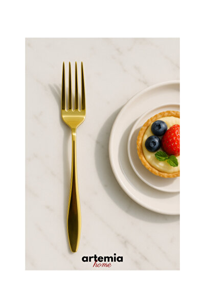 DMR LİFE New Vega Gold Cutlery Set 89 Pieces for 12 People