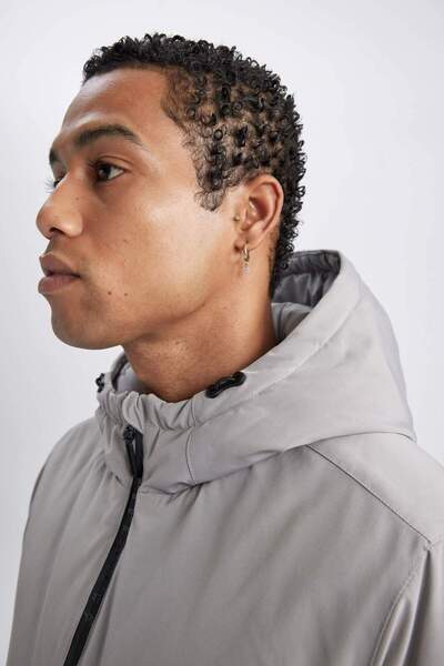 DeFacto DeFactoFit kabáty Vodoodpudivé Větruodolné Slim Fit Slim Fit Kapsa na zip s kapucí Ribana B2303AX