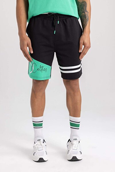 DeFacto DeFactoFit NBA Boston Celtics Standart Fit Cepli Şort B3916AX24SP