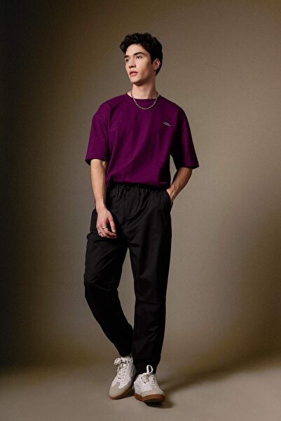 DeFacto Jogger Gabardin Pantolon Regular Beli Bağcıklı Cepli Lastikli Paça B7493AX24SP