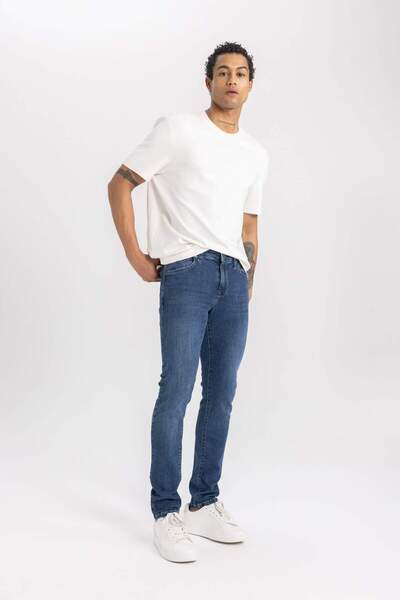 DeFacto Carlo Skinny Fit Екстра вузький крій, нормальна талія, екстра вузькі штанини, джинси C0688AX24SP