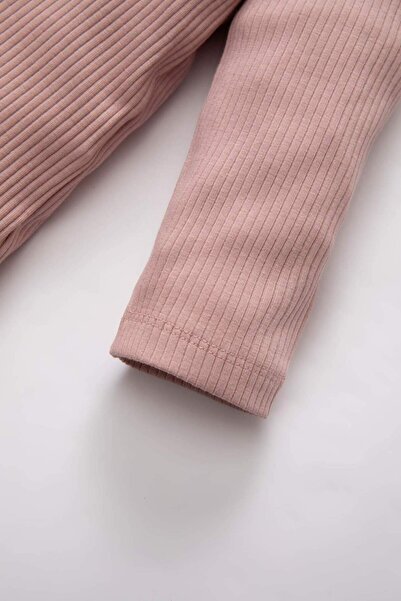 DeFacto Kız Bebek Nakışlı Uzun Kollu Fitilli Kaşkorse Pijama Takımı B7751a5pn390mc