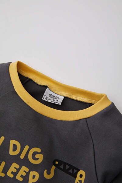 DeFacto Erkek Bebek Araç Baskılı Uzun Kollu Pijama Takımı B7743A524SP