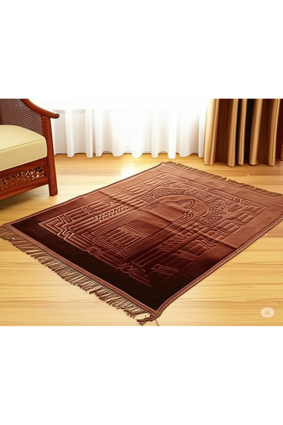 simply line Lüks Kalın Yumuşak seccade Peluş Kaymaz Taban Özellikli Hediyelik...