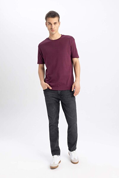 DeFacto Μπλουζάκι με κοντό μανίκι από βαρύ ύφασμα με κανονική εφαρμογή B4291AX24SP