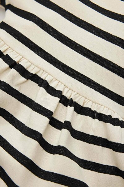 DeFacto Βρεφικό Ριγέ Μακρυμάνικο Φόρεμα B7567A524SP