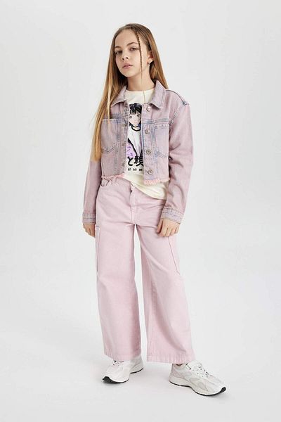 DeFacto Girl's Crop Jean Jacket C0441A824Sp