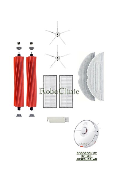 Roboclinic Roborock S7 Sonic Mopping Beyaz Akıllı Robot Süpürge Uyumlu Yenile...