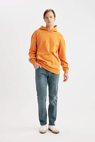 DeFacto Sergio Regular Fit Normal Waist Pipe Leg Straight Leg Jean Pants C0654Ax24Sp