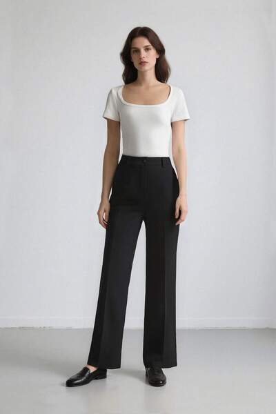 DeFacto Large Throat Winter Para - Black Basic Long Waist Pocket C202