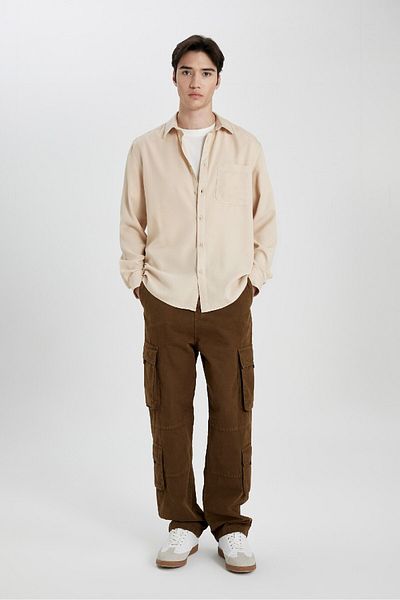 DeFacto Baggy Fit Cargo Pocket Wide Fit Hose mit normaler Taille und weitem Bein B5906ax24sp