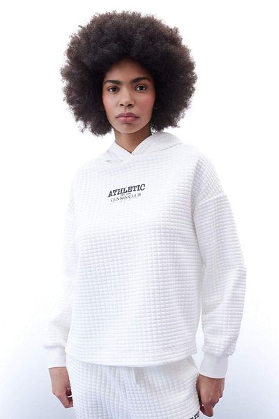 DeFacto DeFactoFit Oversize Wide Fit Kapuzen-Stepp-Sport-Sweatshirt B4599AX24SP